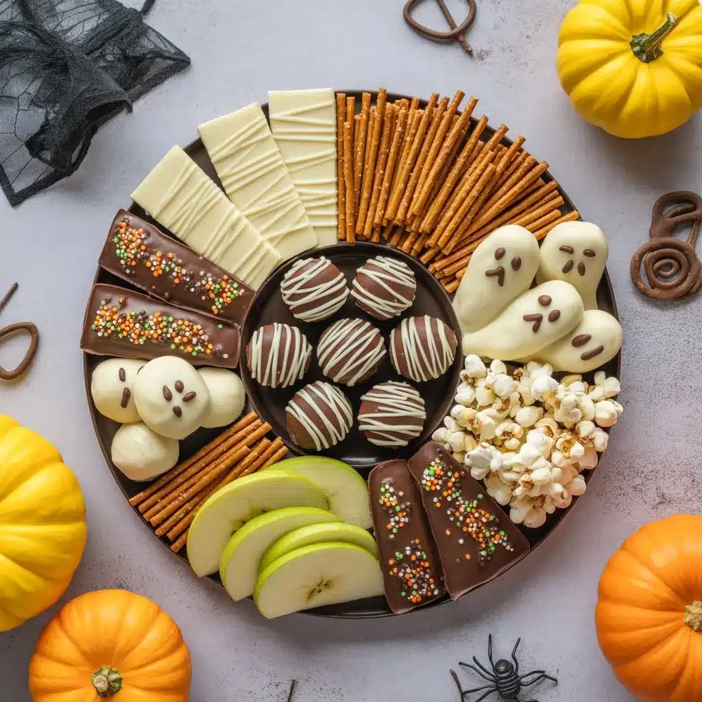 Halloween Treats with White Chocolate dessert board