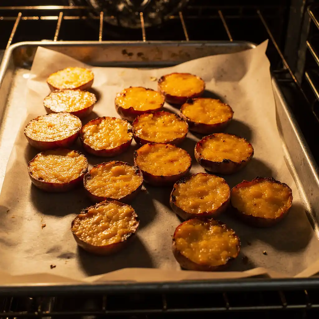 Roasting sweet potatoes for dessert bars