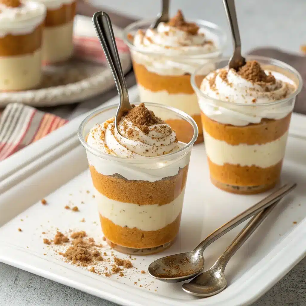 Pumpkin mousse made with Cool Whip and pudding