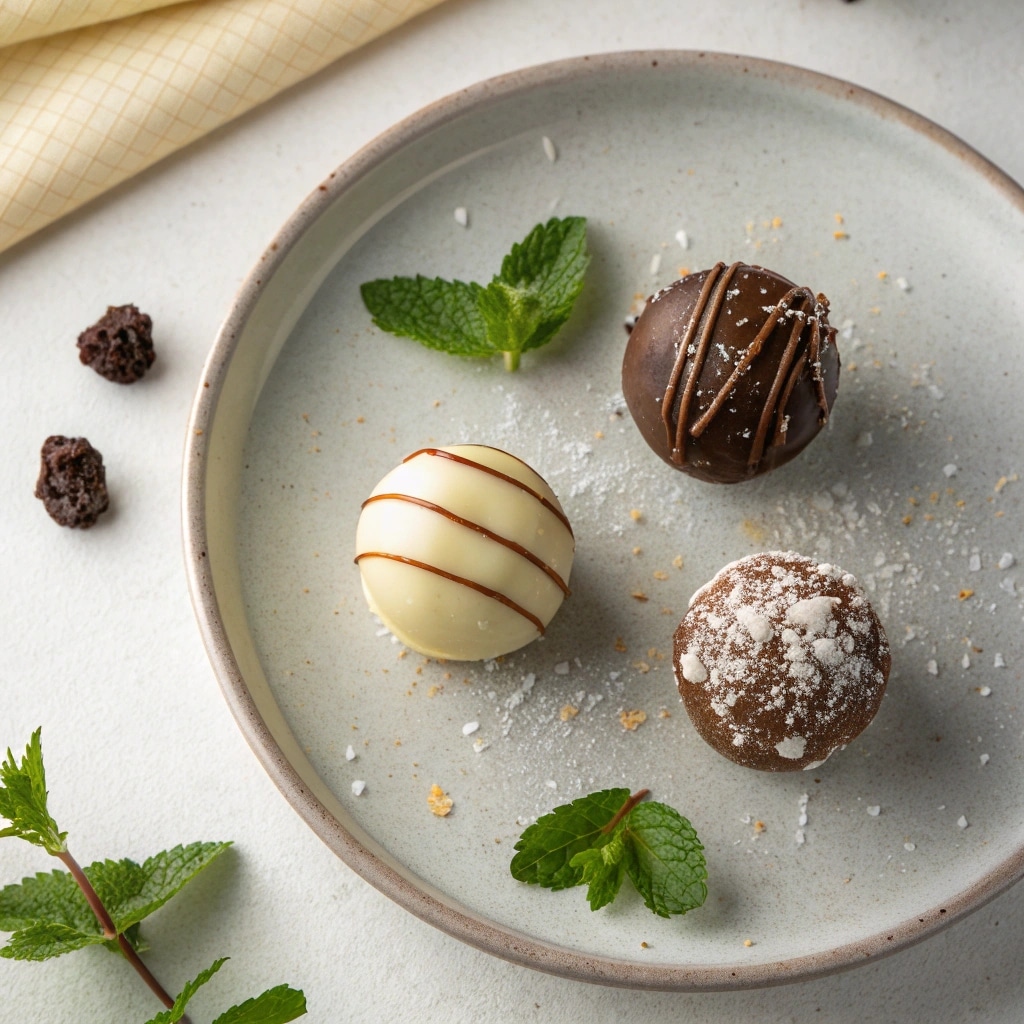 Truffle Variations – White, Dark, Crumb-Rolled