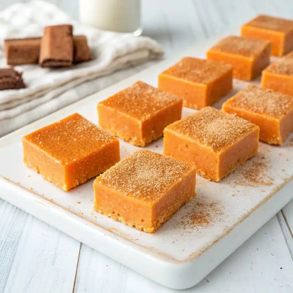 No-bake pumpkin pie fudge squares for easy pumpkin desserts