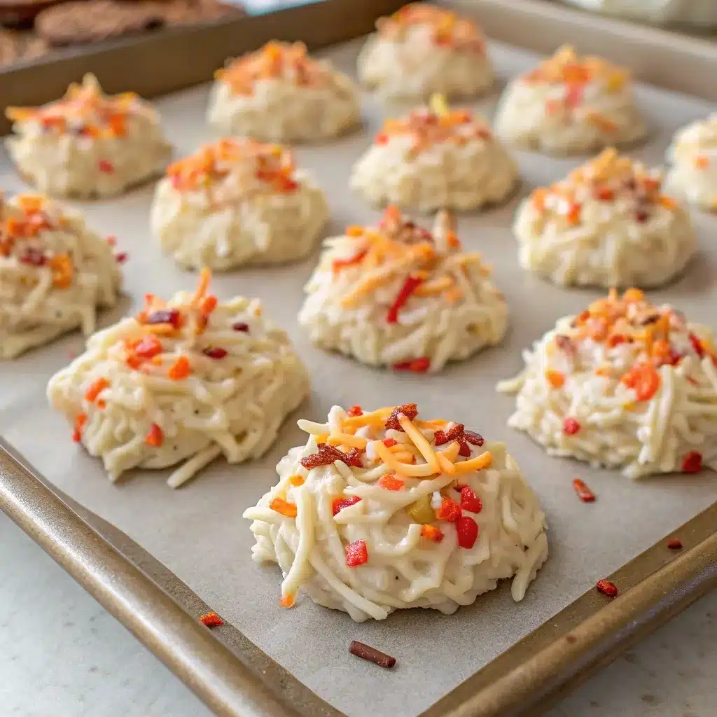 No bake white chocolate haystack candy with fall colors