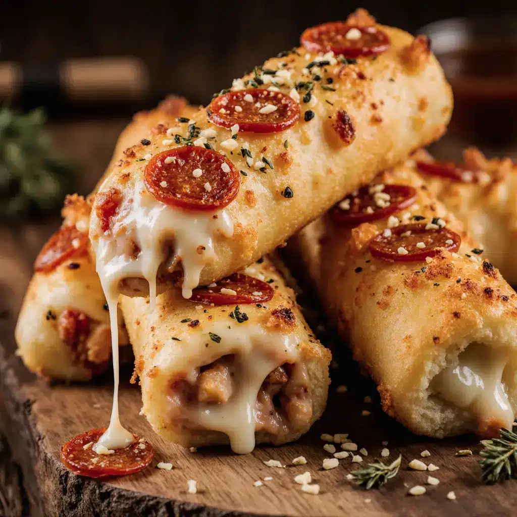 A close-up of the inside of a high protein pizza roll showing fluffy dough and melted cheese.