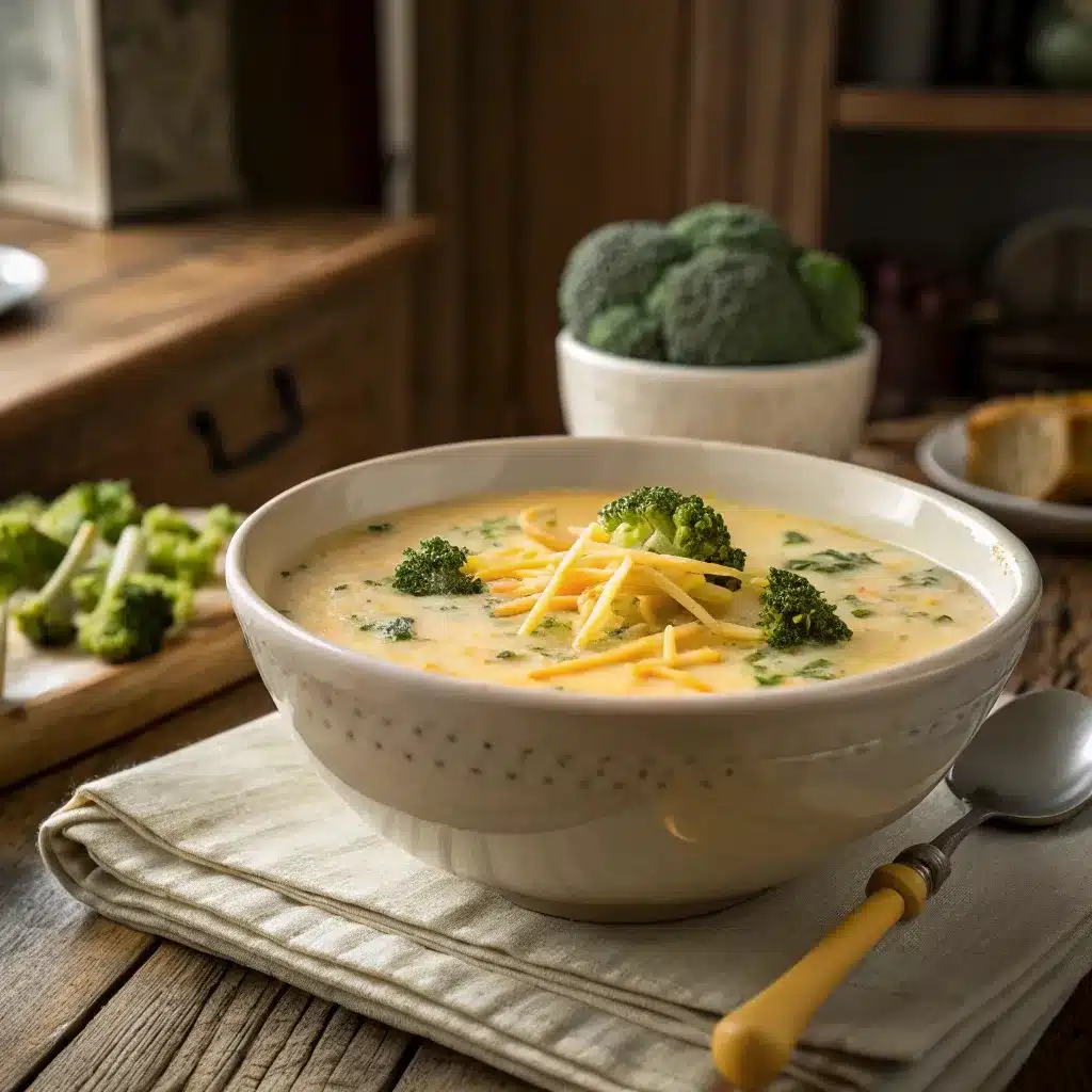 Creamy Broccoli Cheddar Soup | Classic Fall Comfort Food