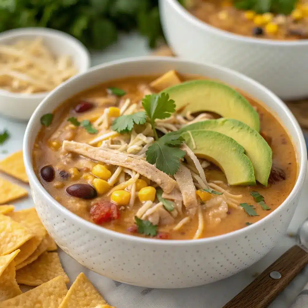 Creamy Chicken Enchilada Soup | Tex-Mex Comfort in a Bowl