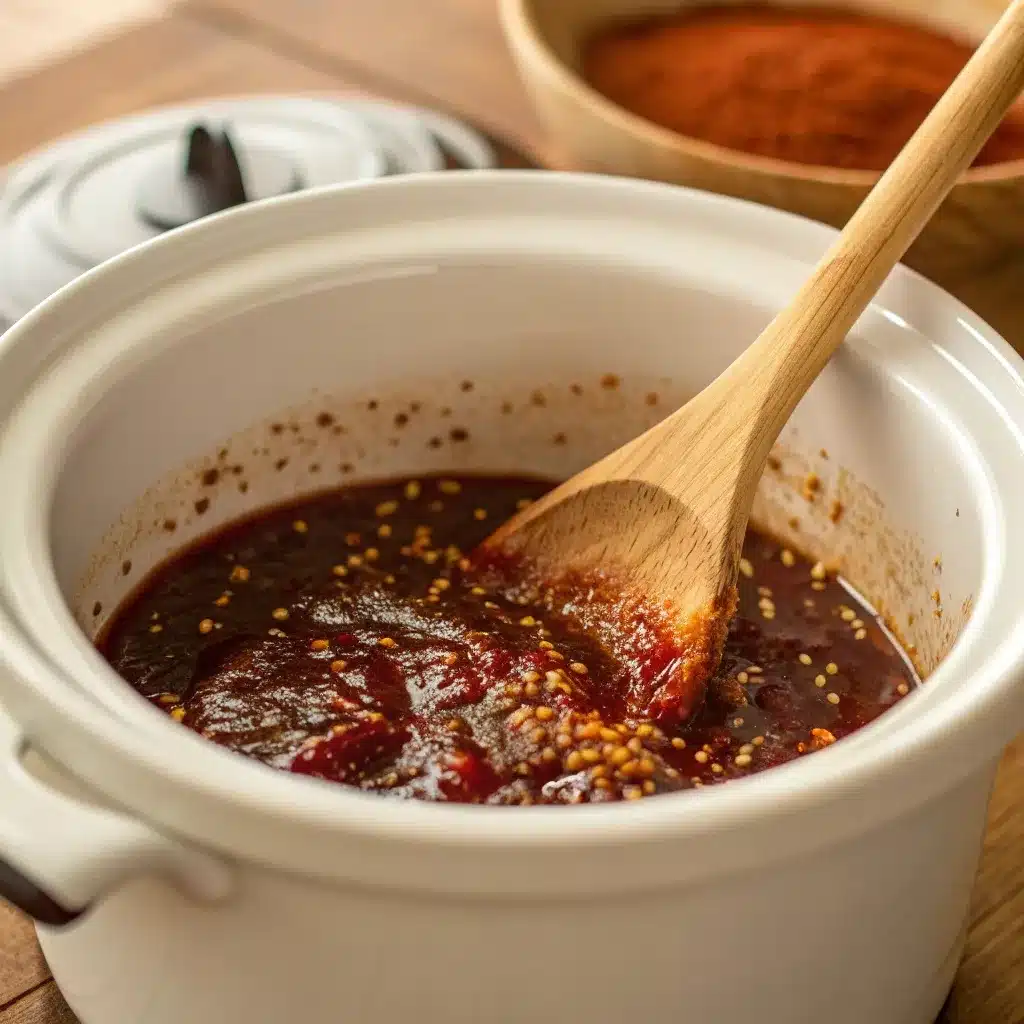 Mixing sauce base for slow cooker Hawaiian chicken