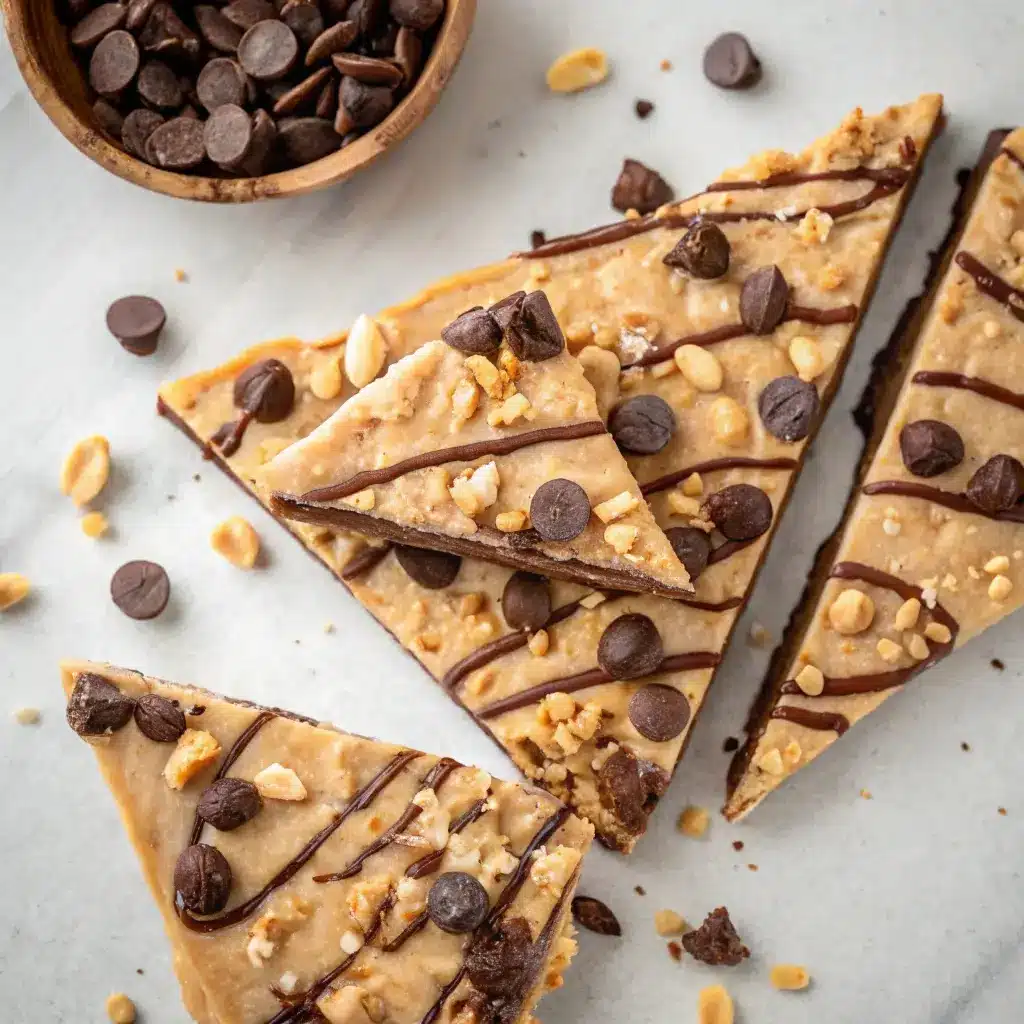 Chocolate Peanut Butter Cottage Cheese Bark with swirls.