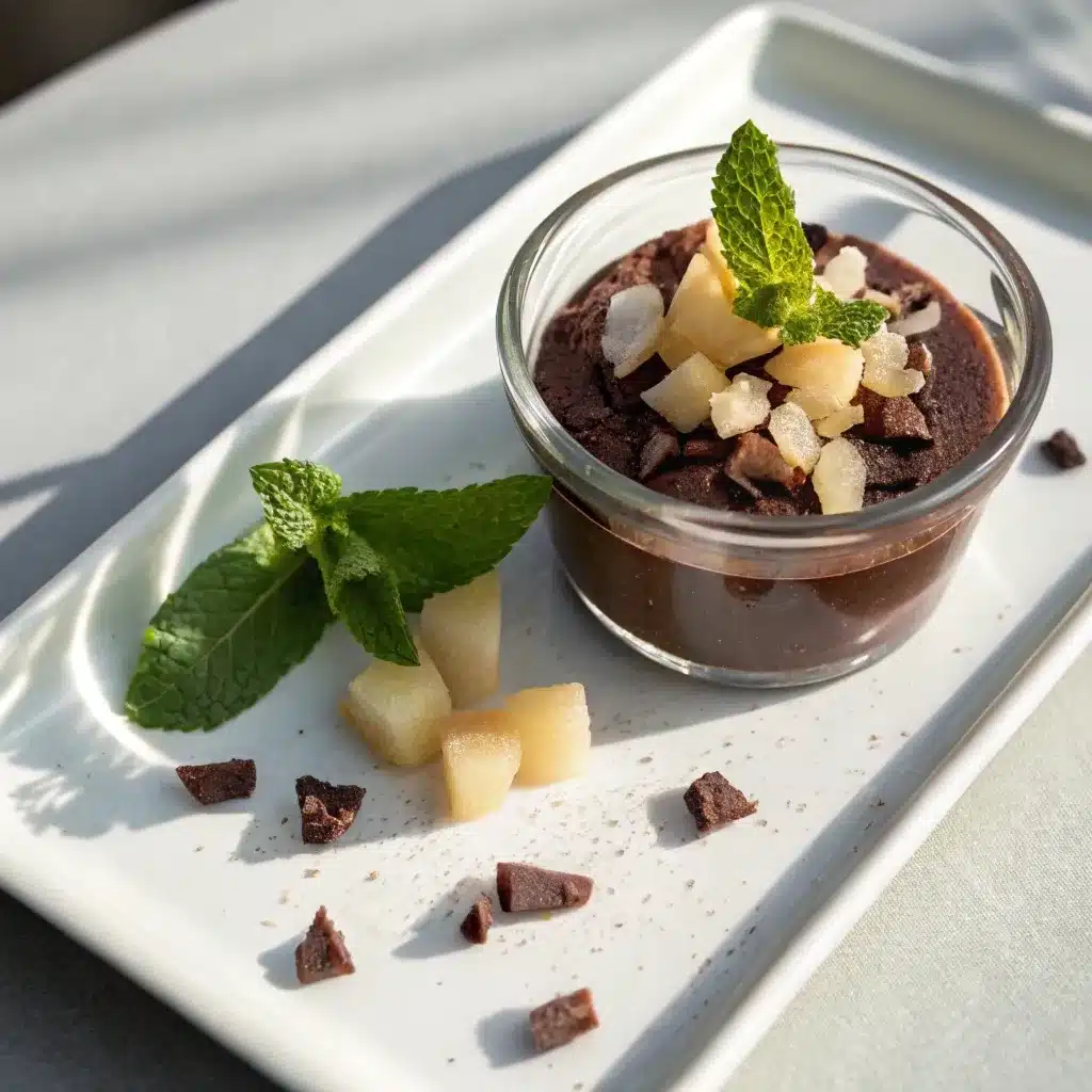 Keto friendly chocolate mousse made with cottage cheese.