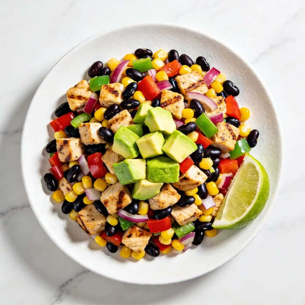 Final presentation of the best cowboy caviar salad for lunch.