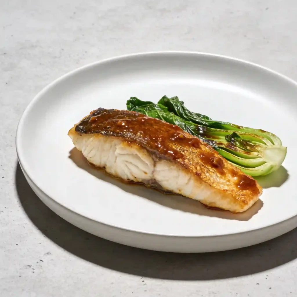 A beautiful serving platter of caramelized miso cod representing the best anti inflammatory fish recipes.